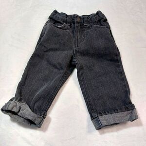 NAUTICA BLACK CUFFED JEANS SIZE 12 MONTHS